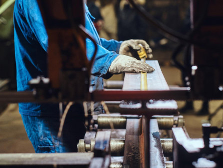 Producing platform being operated by worker