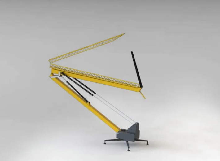 intelligence lifting crane with long arm and small cabin