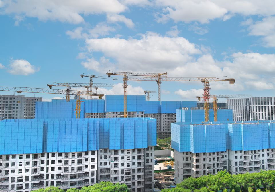 tower crane on construction site