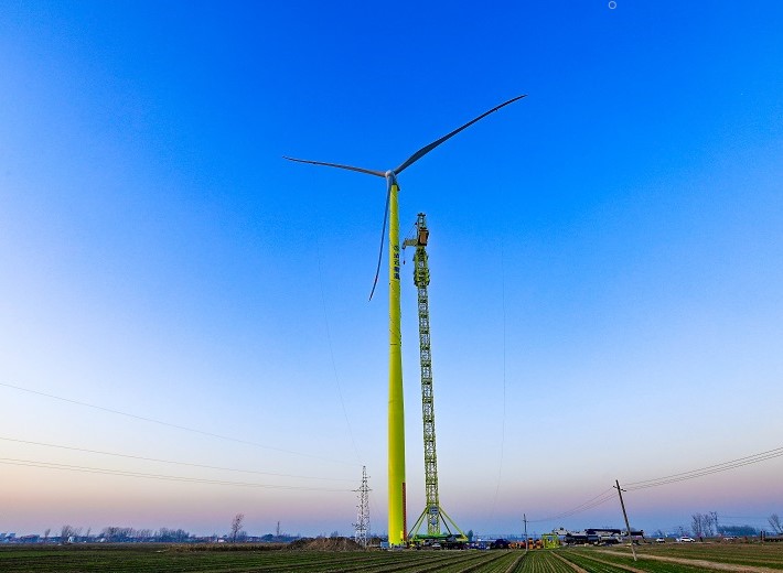 wind turbines harnessing power from the wind energy